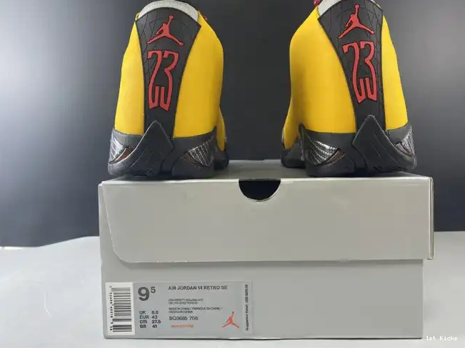 1st Kicks RETRO GOLD BQ3685-706 UNIVERSITY 14 JORDAN AIR 0517